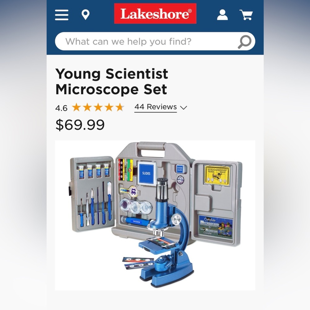 Lakeshore Young Scientist Microscope Set - Blue